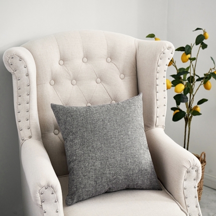 91家纺网 家纺一手货源 找家纺 （总）李帅家居 纯色抱枕亚麻风格靠垫沙发腰靠棉麻抱枕方枕头