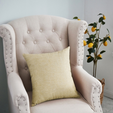 91家纺网 家纺一手货源 找家纺 （总）李帅家居 纯色抱枕亚麻风格靠垫沙发腰靠棉麻抱枕方枕头