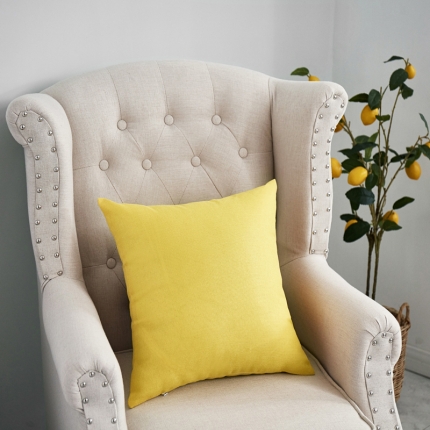 91家纺网 家纺一手货源 找家纺 （总）李帅家居 纯色抱枕亚麻风格靠垫沙发腰靠棉麻抱枕方枕头