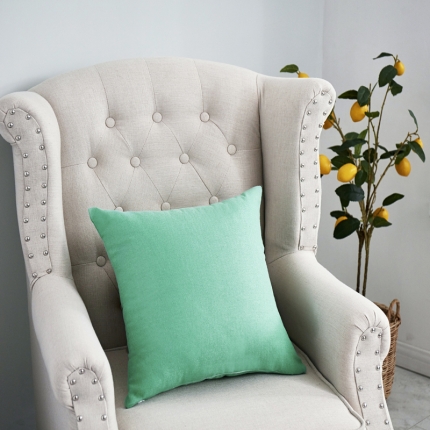 91家纺网 家纺一手货源 找家纺 （总）李帅家居 纯色抱枕亚麻风格靠垫沙发腰靠棉麻抱枕方枕头