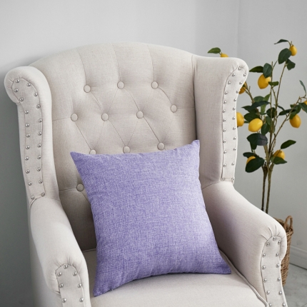 91家纺网 家纺一手货源 找家纺 （总）李帅家居 纯色抱枕亚麻风格靠垫沙发腰靠棉麻抱枕方枕头