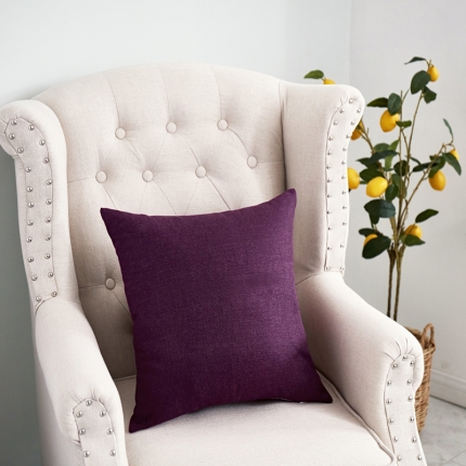 91家纺网 家纺一手货源 找家纺 （总）李帅家居 纯色抱枕亚麻风格靠垫沙发腰靠棉麻抱枕方枕头