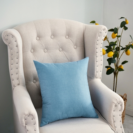 91家纺网 家纺一手货源 找家纺 （总）李帅家居 纯色抱枕亚麻风格靠垫沙发腰靠棉麻抱枕方枕头