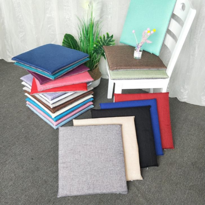 91家纺网 家纺一手货源 找家纺 （总）李帅家硬质棉坐垫加工定制亚麻坐垫订做logo防滑椅子垫