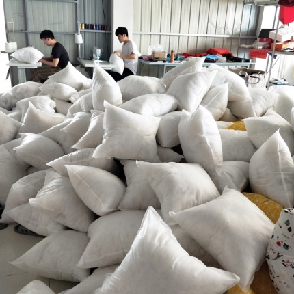 91家纺网 家纺一手货源 找家纺 李帅家居 厂家直销加厚无纺布枕芯抱枕芯跑量枕头批发方枕芯靠垫