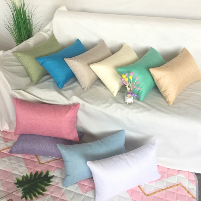 91家纺网 家纺一手货源 找家纺 （总）李帅家居 纯色棉麻风腰枕抱枕汽车腰靠沙发靠背圆柱枕芯