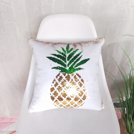 91家纺网 家纺一手货源 找家纺 （总）李帅家居鱼鳞亮片绣花抱枕外贸跨境货源抱枕套靠垫套装饰枕
