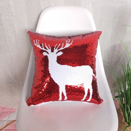 91家纺网 家纺一手货源 找家纺 （总）李帅家居鱼鳞亮片绣花抱枕外贸跨境货源抱枕套靠垫套装饰枕