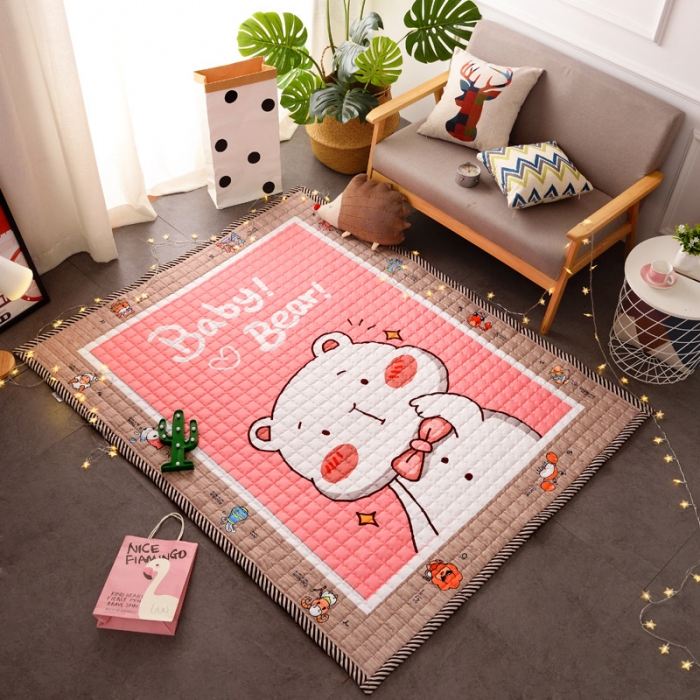 91家纺网 家纺一手货源 找家纺 BOSS 2019新款-棉质儿童爬爬垫（长期款） 宝贝小熊