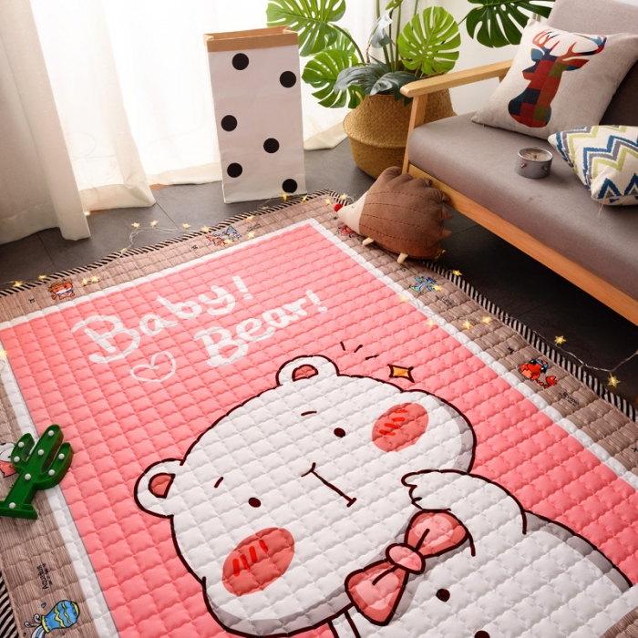 91家纺网 家纺一手货源 找家纺 BOSS 2019新款-棉质儿童爬爬垫（长期款） 宝贝小熊