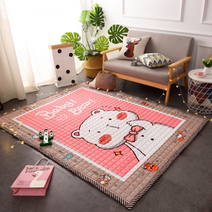 91家纺网 家纺一手货源 找家纺 BOSS 2019新款-棉质儿童爬爬垫（长期款） 宝贝小熊