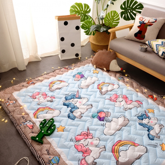 91家纺网 家纺一手货源 找家纺 BOSS 2019新款-棉质儿童爬爬垫（长期款） 独角兽