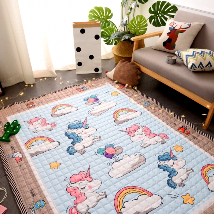 91家纺网 家纺一手货源 找家纺 BOSS 2019新款-棉质儿童爬爬垫（长期款） 独角兽