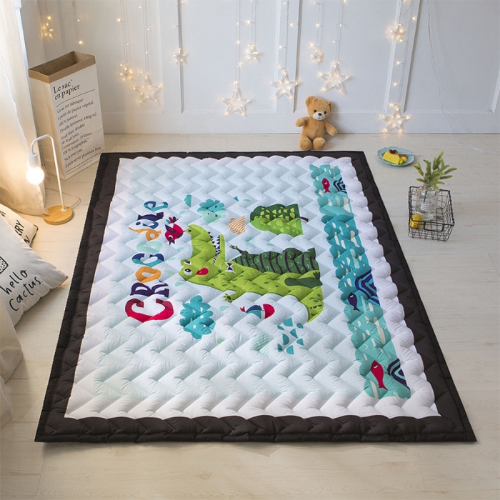 91家纺网 家纺一手货源 找家纺 BOSS 2019新款-棉质儿童爬爬垫（长期款） 鳄鱼先生