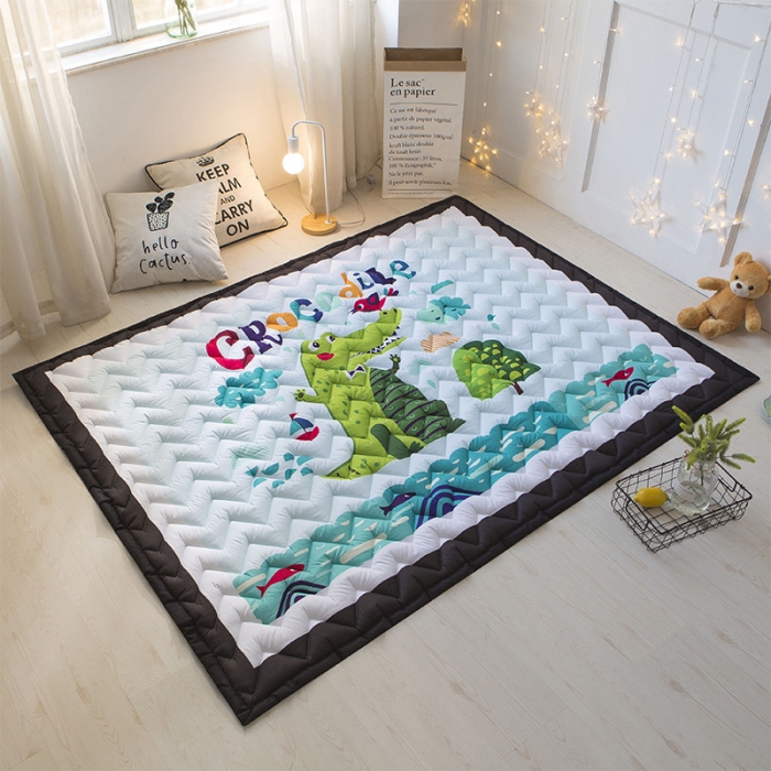 91家纺网 家纺一手货源 找家纺 BOSS 2019新款-棉质儿童爬爬垫（长期款） 鳄鱼先生