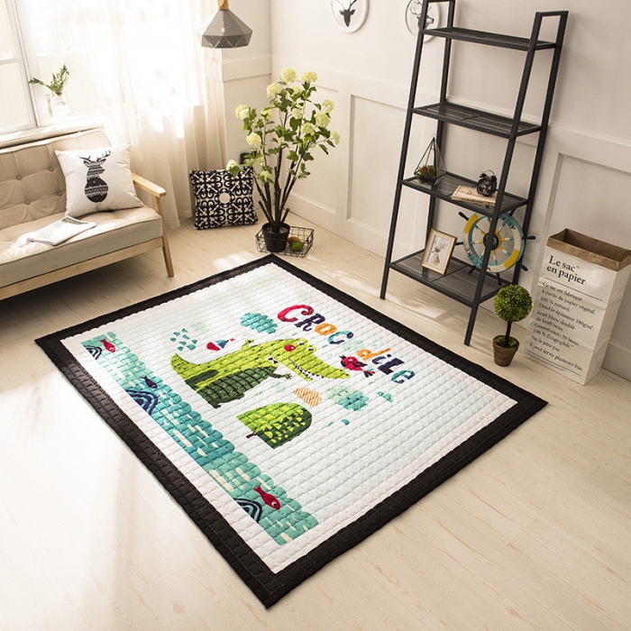 91家纺网 家纺一手货源 找家纺 BOSS 2019新款-棉质儿童爬爬垫（长期款） 鳄鱼先生