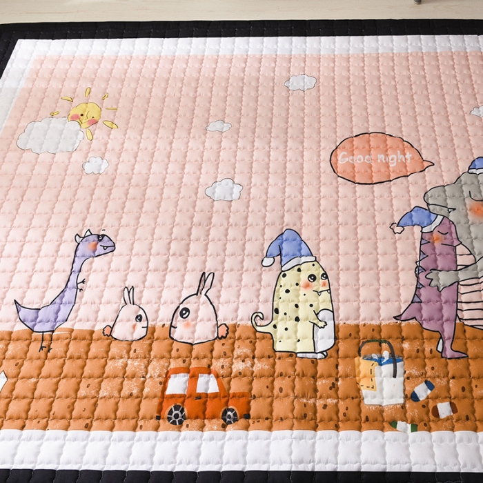 91家纺网 家纺一手货源 找家纺 BOSS 2019新款-棉质儿童爬爬垫（长期款） 卡通王国