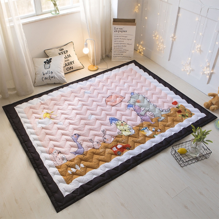 91家纺网 家纺一手货源 找家纺 BOSS 2019新款-棉质儿童爬爬垫（长期款） 卡通王国