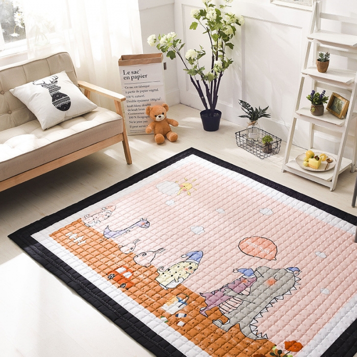 91家纺网 家纺一手货源 找家纺 BOSS 2019新款-棉质儿童爬爬垫（长期款） 卡通王国