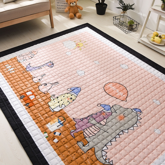 91家纺网 家纺一手货源 找家纺 BOSS 2019新款-棉质儿童爬爬垫（长期款） 卡通王国