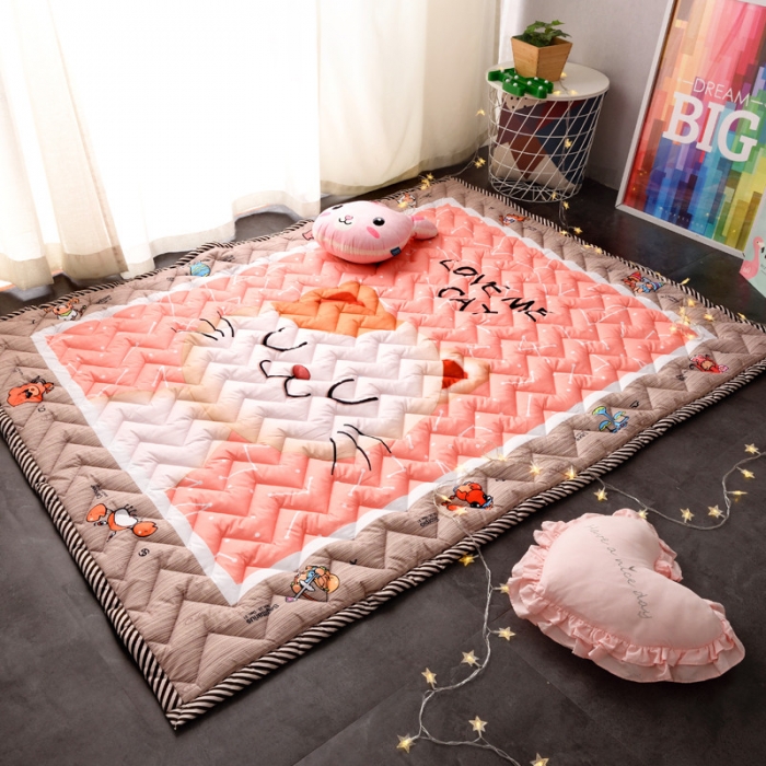 91家纺网 家纺一手货源 找家纺 BOSS 2019新款-棉质儿童爬爬垫（长期款） 可爱猫