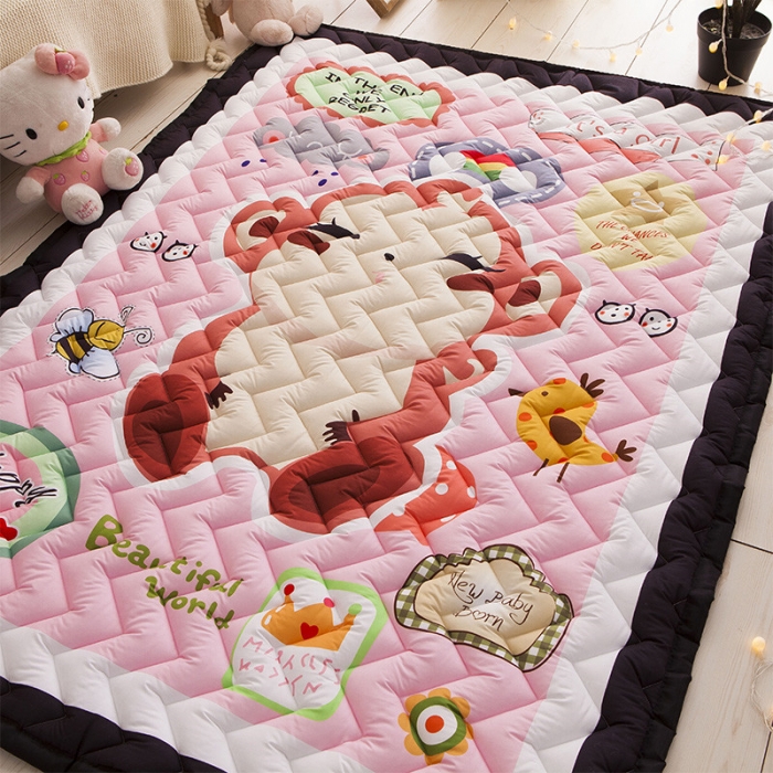 91家纺网 家纺一手货源 找家纺 BOSS 2019新款-棉质儿童爬爬垫（长期款） 可爱小猴