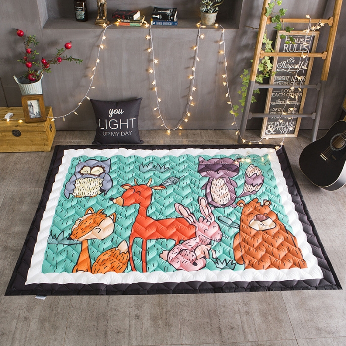 91家纺网 家纺一手货源 找家纺 BOSS 2019新款-棉质儿童爬爬垫（长期款） 快乐森林