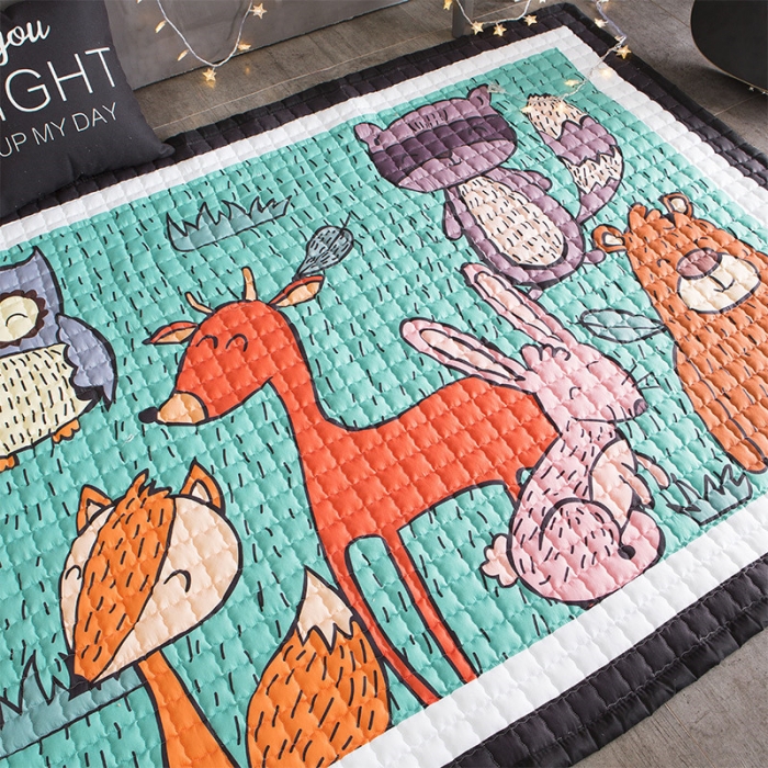 91家纺网 家纺一手货源 找家纺 BOSS 2019新款-棉质儿童爬爬垫（长期款） 快乐森林