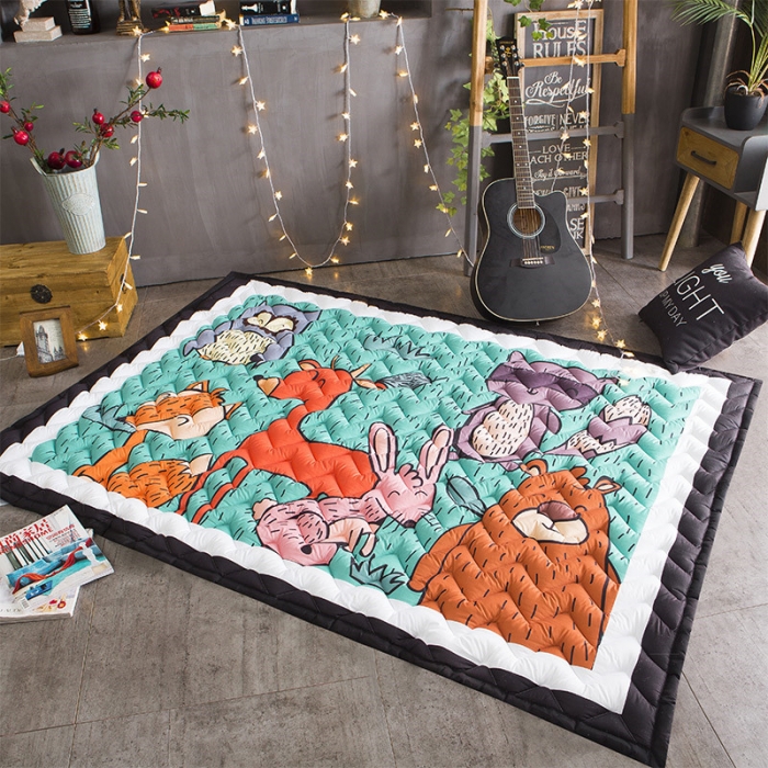 91家纺网 家纺一手货源 找家纺 BOSS 2019新款-棉质儿童爬爬垫（长期款） 快乐森林