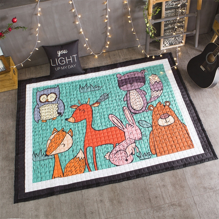 91家纺网 家纺一手货源 找家纺 BOSS 2019新款-棉质儿童爬爬垫（长期款） 快乐森林