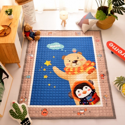 91家纺网 家纺一手货源 找家纺 BOSS 2019新款-棉质儿童爬爬垫（长期款） 萌宝问候