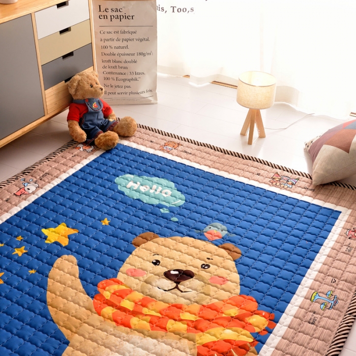 91家纺网 家纺一手货源 找家纺 BOSS 2019新款-棉质儿童爬爬垫（长期款） 萌宝问候