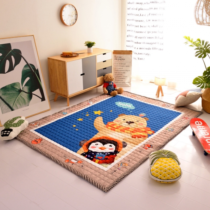 91家纺网 家纺一手货源 找家纺 BOSS 2019新款-棉质儿童爬爬垫（长期款） 萌宝问候