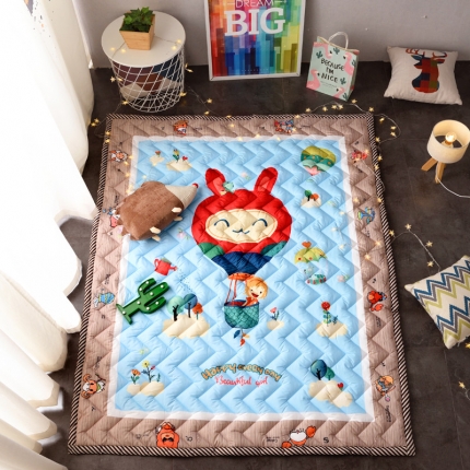 91家纺网 家纺一手货源 找家纺 BOSS 2019新款-棉质儿童爬爬垫（长期款） 热气球