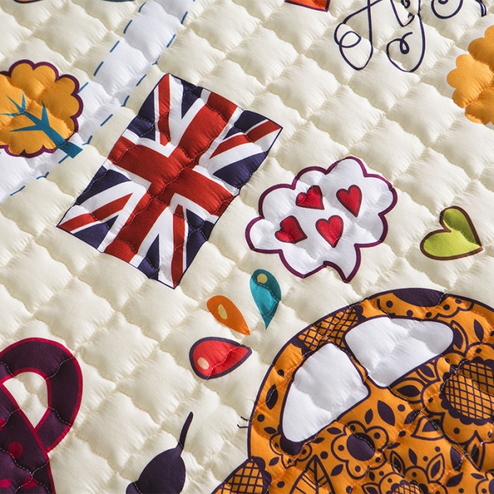 91家纺网 家纺一手货源 找家纺 BOSS 2019新款-棉质儿童爬爬垫（长期款） 我爱伦敦