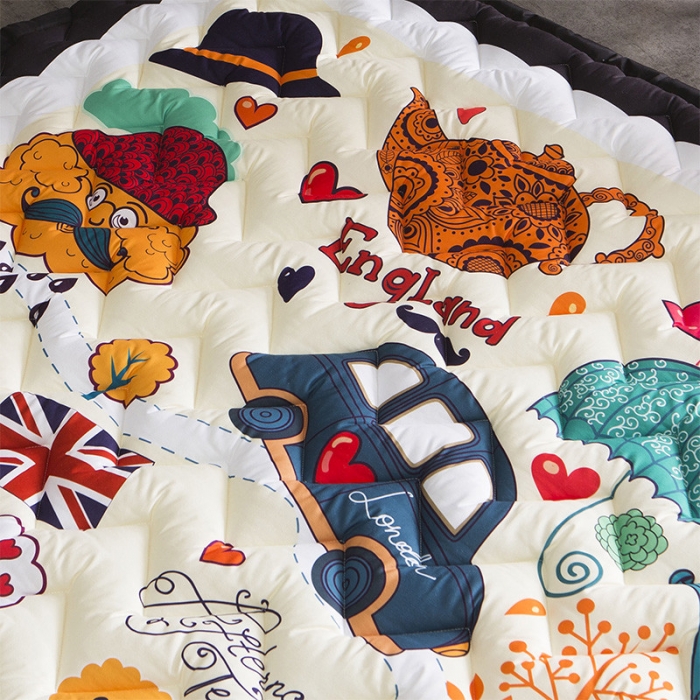 91家纺网 家纺一手货源 找家纺 BOSS 2019新款-棉质儿童爬爬垫（长期款） 我爱伦敦