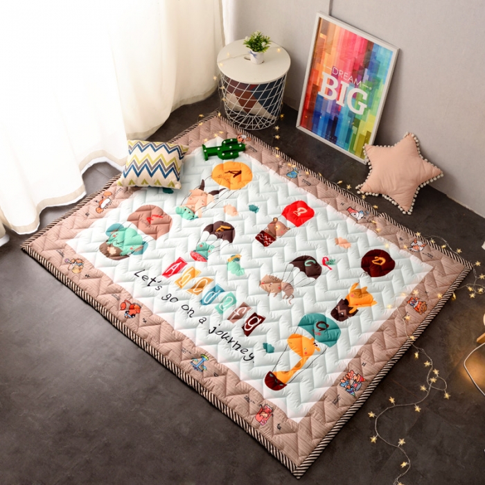 91家纺网 家纺一手货源 找家纺 BOSS 2019新款-棉质儿童爬爬垫（长期款） 五彩ABC