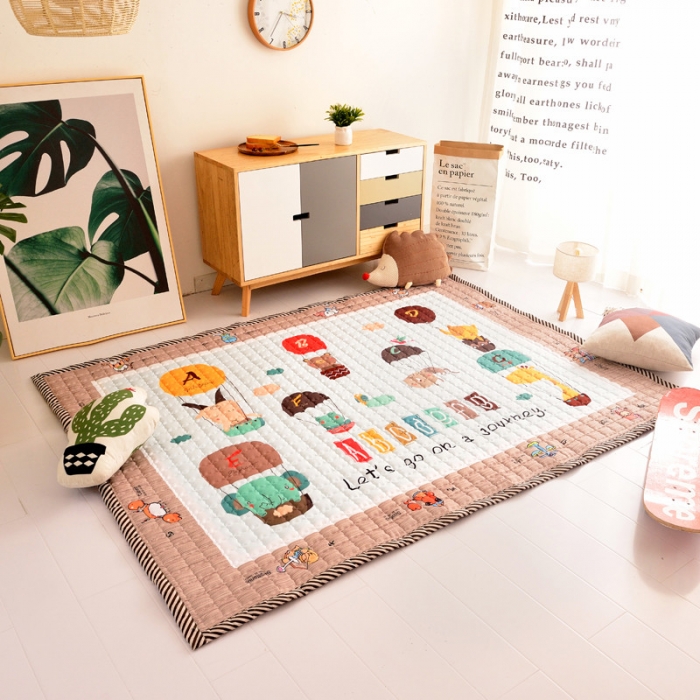 91家纺网 家纺一手货源 找家纺 BOSS 2019新款-棉质儿童爬爬垫（长期款） 五彩ABC