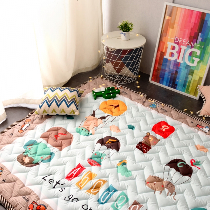 91家纺网 家纺一手货源 找家纺 BOSS 2019新款-棉质儿童爬爬垫（长期款） 五彩ABC