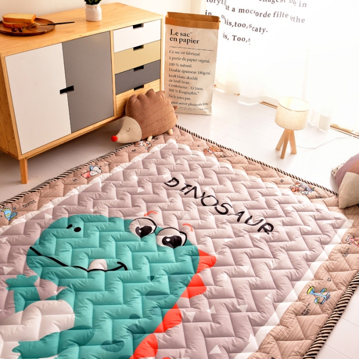 91家纺网 家纺一手货源 找家纺 BOSS 2019新款-棉质儿童爬爬垫（长期款） 小恐龙