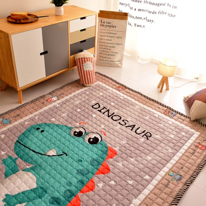 91家纺网 家纺一手货源 找家纺 BOSS 2019新款-棉质儿童爬爬垫（长期款） 小恐龙