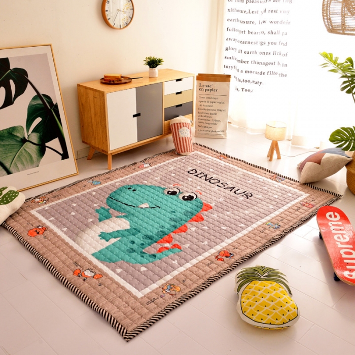 91家纺网 家纺一手货源 找家纺 BOSS 2019新款-棉质儿童爬爬垫（长期款） 小恐龙