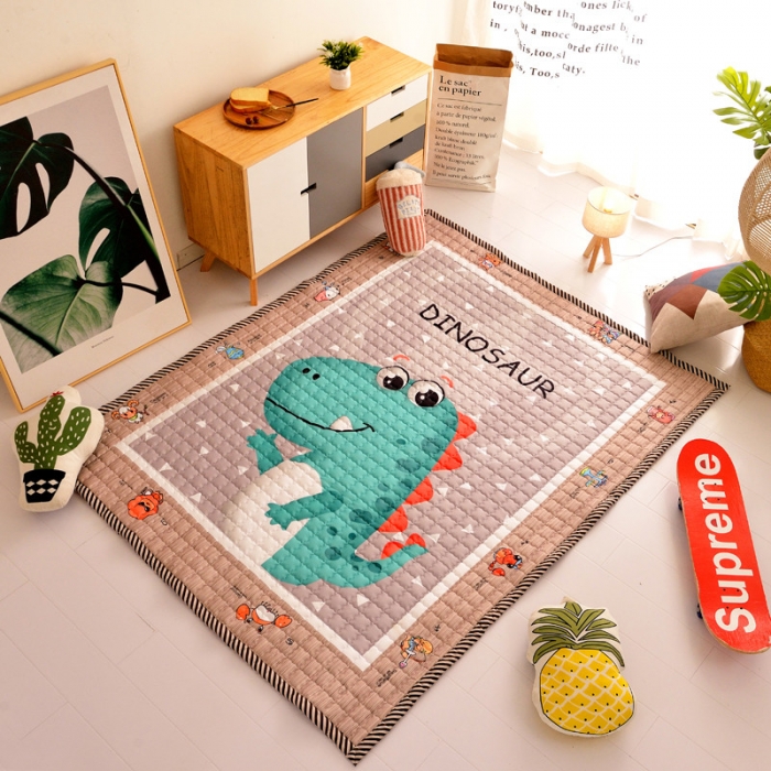 91家纺网 家纺一手货源 找家纺 BOSS 2019新款-棉质儿童爬爬垫（长期款） 小恐龙