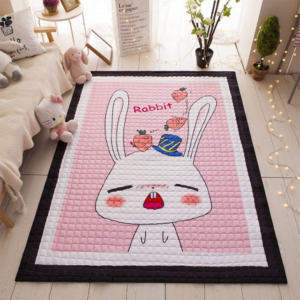 91家纺网 家纺一手货源 找家纺 BOSS2019新款-棉质儿童爬爬垫（长期款小兔rabbit