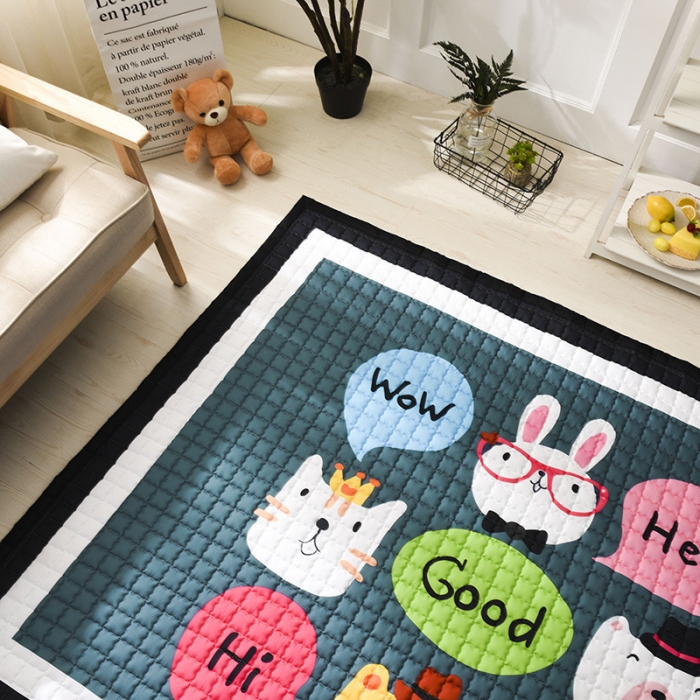 91家纺网 家纺一手货源 找家纺 BOSS 2019新款-棉质儿童爬爬垫（长期款） 萌萌口语