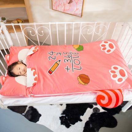 91家纺网 家纺一手货源 找家纺 （总）BOSS 2025新款大版卡通儿童绒加棉多功能睡袋婴幼儿防踢被（内胆可拆卸）