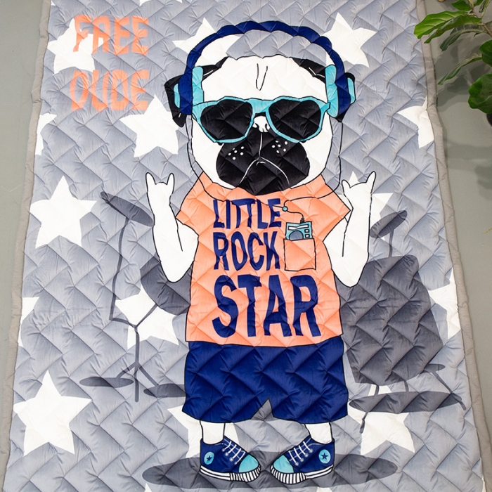 91家纺网 家纺一手货源 找家纺 BOSS 2019新款加厚型保暖绒儿童爬爬垫 嘻哈狗狗