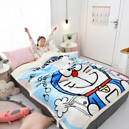 91家纺网 家纺一手货源 找家纺 BOSS 2019儿童加厚款雪花绒保暖冬被被子 快乐叮当