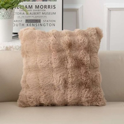 91家纺网 家纺一手货源 找家纺 （总）2025年加厚爆款仿兔毛绒抱枕套加厚泡泡绒抱枕靠垫