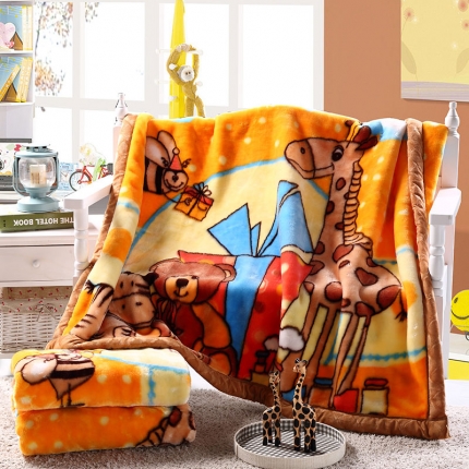 儿童毛毯盖毯双层拉舍尔毛毯毯子沙发午睡毯办公室盖毯 一件代发